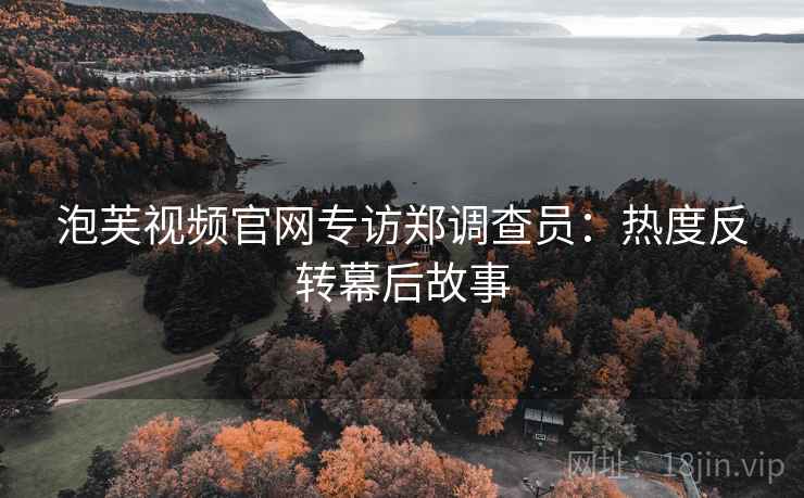 泡芙视频官网专访郑调查员：热度反转幕后故事